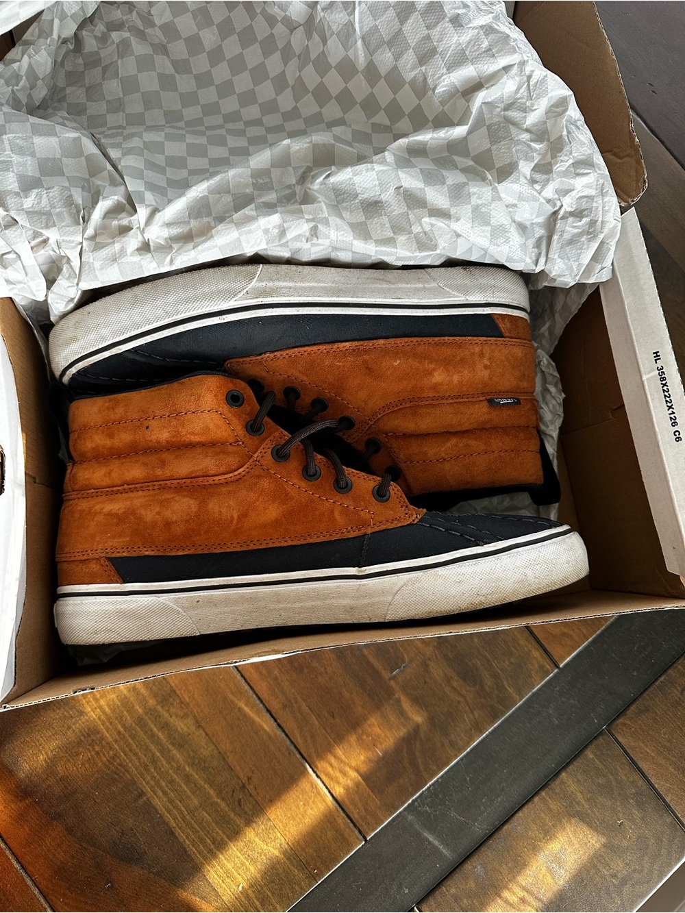 Vans Sk8-Hi Del Pato MTE Duck boot/ snow shoe - Ginger/Navy - Picture 3 of 6